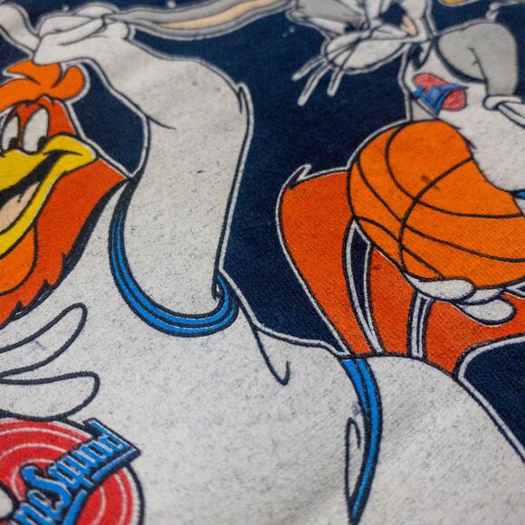 Looney Tunes Vintage Space Jam Tune Squad Blue Graphic Tee Shirt Mens Small - Picture 7 of 16